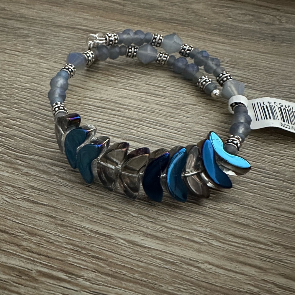 Alex and Ani blue wrap bracelet